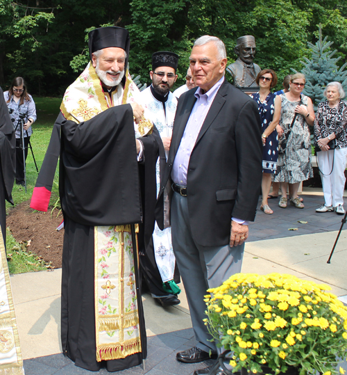 His Grace Bishop Irinej and Alex Machaskee