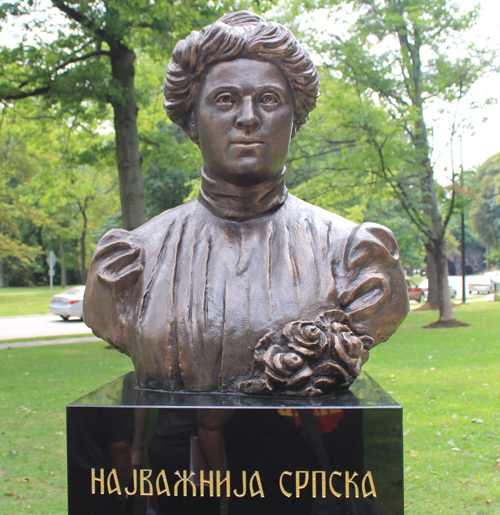 Nadezda Petrovic Bust in Cleveland Serbian Cultural Garden