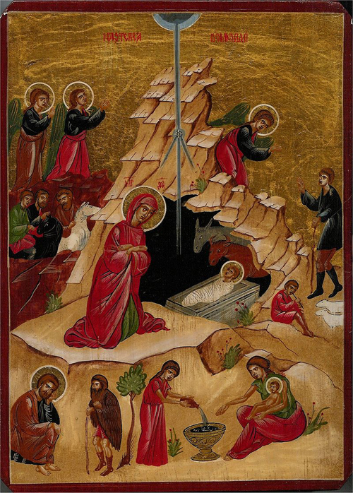 Serbian Nativity Icon  	By Pschemp's property, CC BY-SA 3.0, https://commons.wikimedia.org/w/index.php?curid=2171604