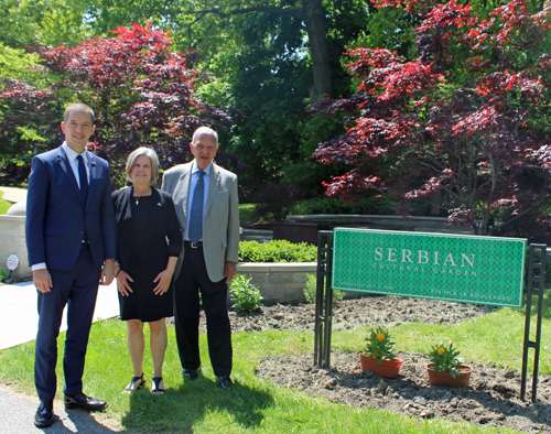 Serbian Ambassador Djuric, Mayor Welo and Alex Machaskee