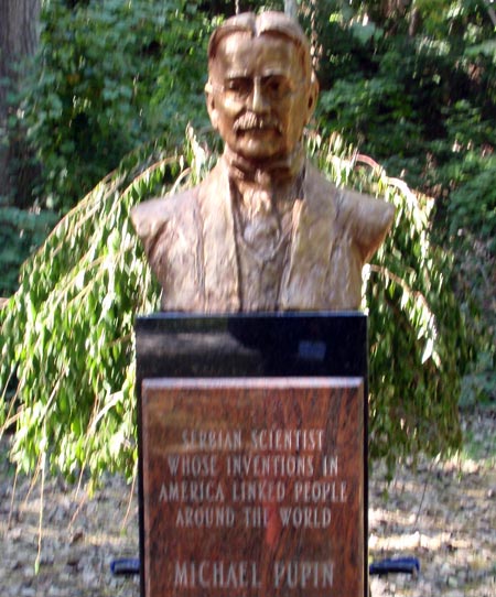 Michael Pupin Statue in Serbian Cultural Garden in Cleveland - (photos by Dan Hanson)