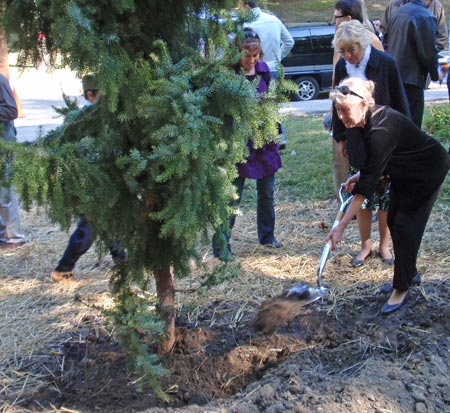 Serbian Spruce Tree Planting in Ceveland Serbian Cultural Garden