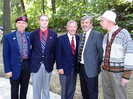 Cleveland Cultural Garden representative with George Brown, Senator George Voinovich, Paul Burick and Bill Jones