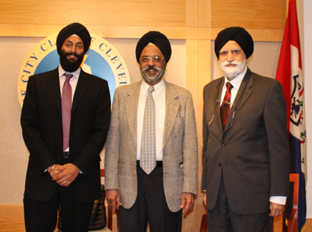 Jasjit Singh, Paramjit Singh and Dr. I.J. Singh at the Cleveland City Club