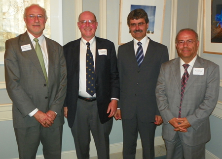 Rich Crepage, Ambassador Sedgwick, Mayor Ftacnik and Dr Wael Khoury