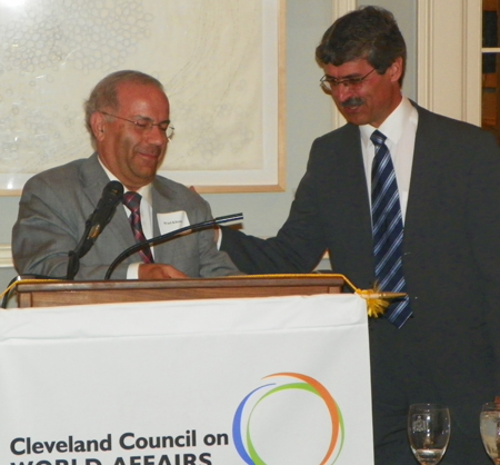 CCWA's Dr. Wael Khoury and Mayor Milan Ftacnik