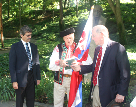 Bratislva Mayor Ftacnik at Cleveland Slovak Cultural Garden