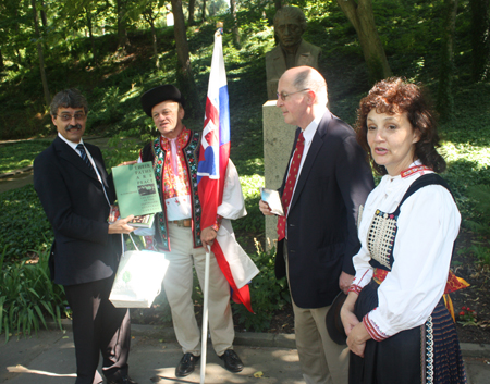 Bratislva Mayor Ftacnik at Cleveland Slovak Cultural Garden