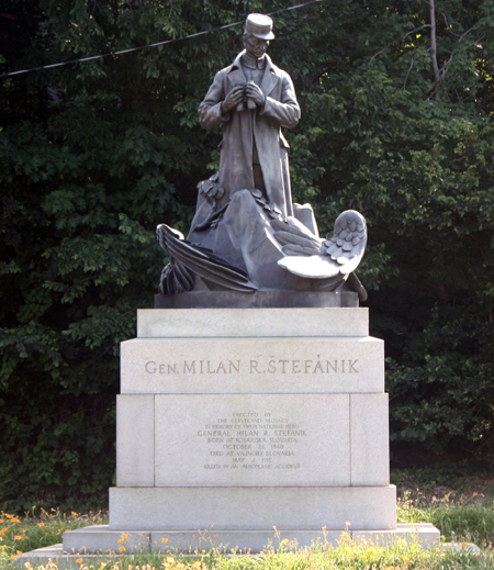 statue of General Milan R. Stefanik in Cleveland Ohio