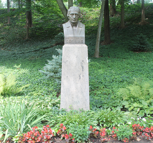 Jn Kollr bust in Slovak Garden in Cleveland