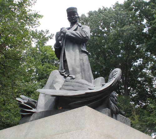 Slovak Hero General Milan R. Stefanik statue in the Slovak Cultural Garden - Cleveland, Ohio