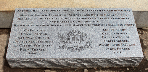 Slovak Hero General Milan R. Stefanik statue in the Slovak Cultural Garden - Cleveland, Ohio