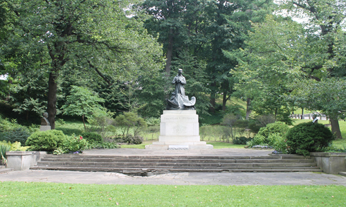 Slovak Hero General Milan R. Stefanik statue in the Slovak Cultural Garden - Cleveland, Ohio