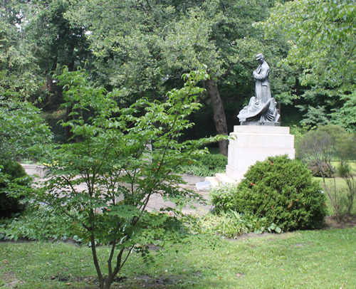 Slovak Hero General Milan R. Stefanik statue in the Slovak Cultural Garden - Cleveland, Ohio