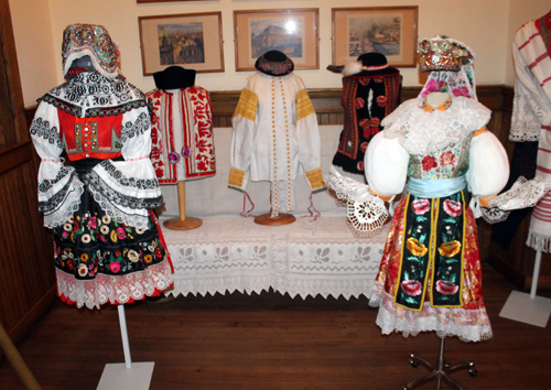 Slovak folk dress called Kroje on display at Bohemian  Hall in Cleveland