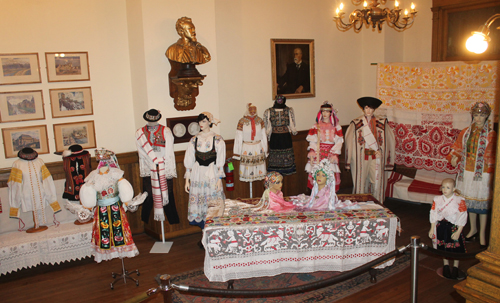 Slovak folk dress called Kroje on display at Bohemian  Hall in Cleveland