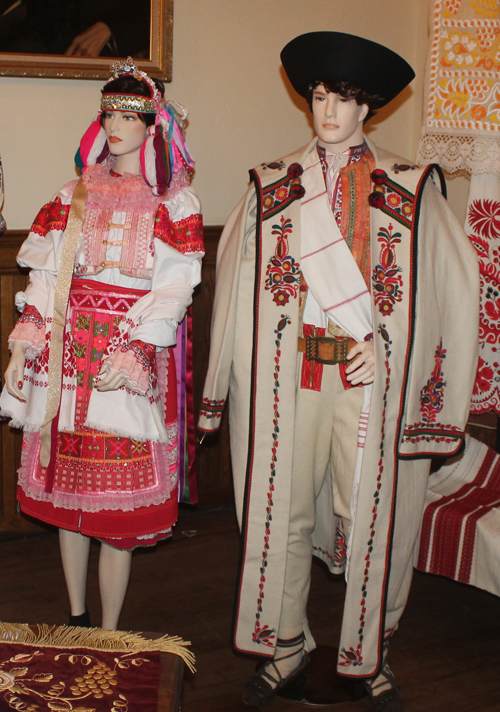 Slovak folk dress called Kroje on display at Bohemian  Hall in Cleveland