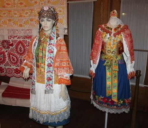 Slovak folk dress called Kroje on display at Bohemian  Hall in Cleveland