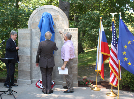 Unveiling of the Ivan Cankar bust in the Slovenian Cultural Garden in Cleveland
