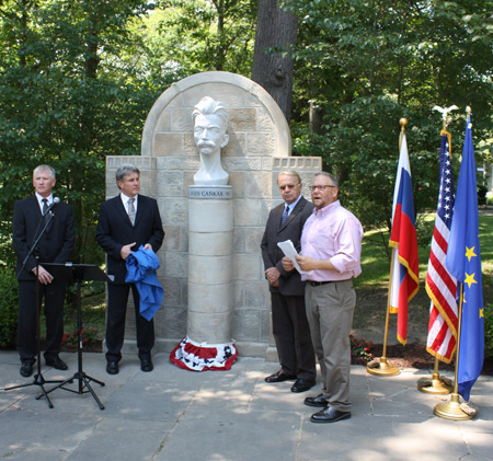 Unveiling of the Ivan Cankar bust in the Slovenian Cultural Garden in Cleveland