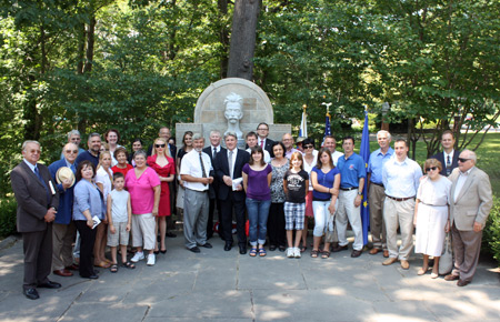 Group at the Slovenian Cultural Garden - Ivan Cankar bust rededication