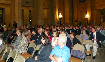 City Hall crowd for Slovenian Statehood celebration