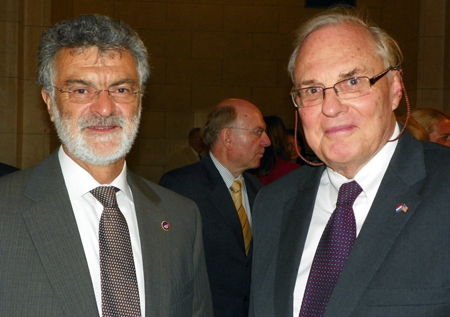 Cleveland Mayor Frank Jackson and Charles A. de la Porte, Honorary Consul, Consulate of the Netherlands