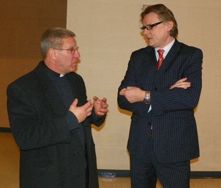 Father John Kumse and Consul Jure Zmauc