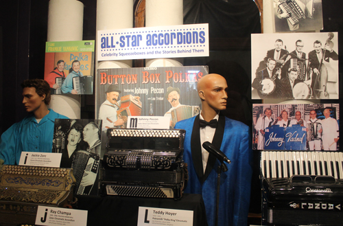Display of accordions at Polka Hall of Fame