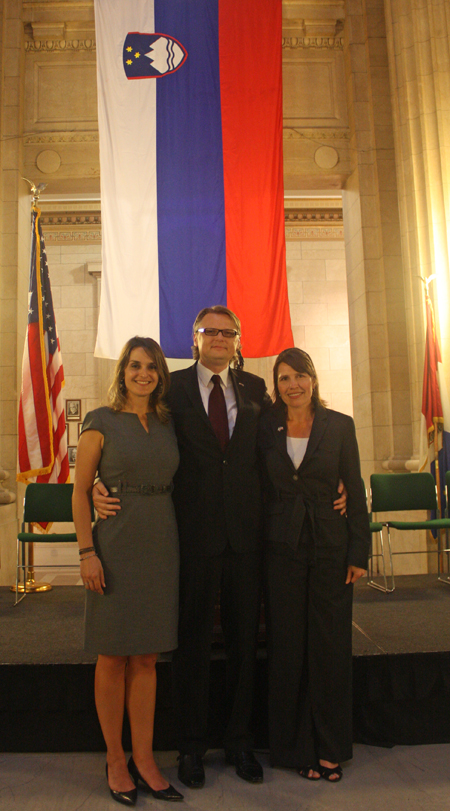 Johanna Bajc, Consul General Jure Zmauc and Christine Vidmar