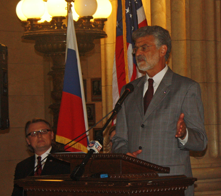 Cleveland Mayor Frank Jackson speaking