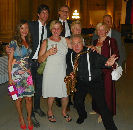 Spela and Tony Smuk, Rezka Smuk, Consul General Jure Zmauc, Angela Zmauc (Consul General's mother), Janja Zmauc (CG's wife), Jozef Zmauc (CG's father) and Oto Vrhovnik