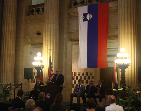 Slovenian Statehood Day at Cleveland City Hall