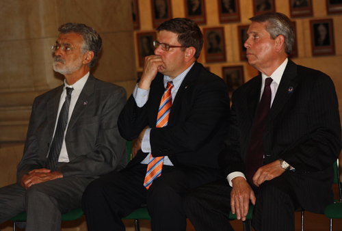 Mayor Frank Jackson, Joe Cimperman and Mike Polensek