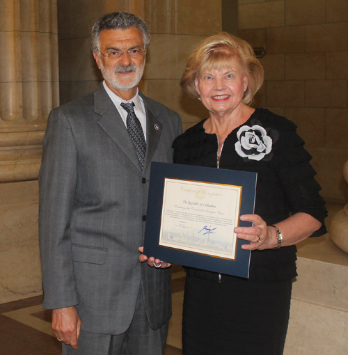 Mayor Jackson and Ingrida Bublys