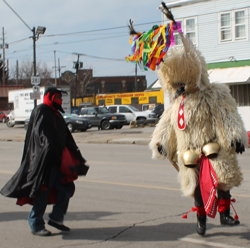 Devil and Kurent at Kurentovanje Parade