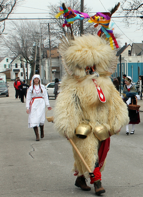 Slovenian Kurent in Kurentovanje parade in Cleveland