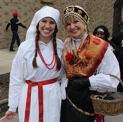 Slovenian costumes in Kurentovanje parade