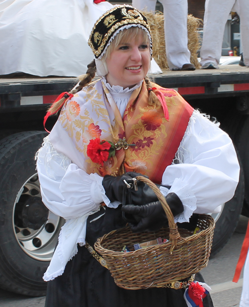 Slovenian costumes in Kurentovanje parade