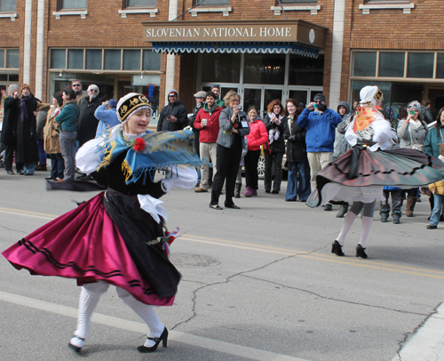 Dancing in the streets at Cleveland Kurentovanje festival