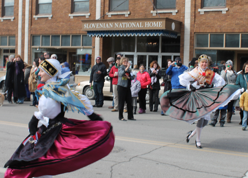 Dancing in the streets at Cleveland Kurentovanje festival