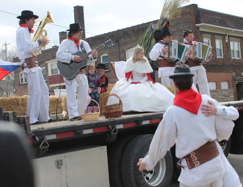 Dancing in the streets at Cleveland Kurentovanje festival