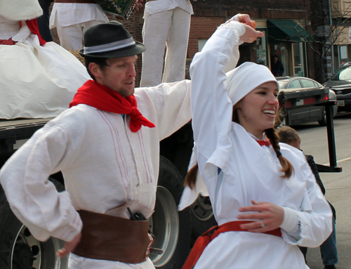 Dancing in the streets at Cleveland Kurentovanje festival