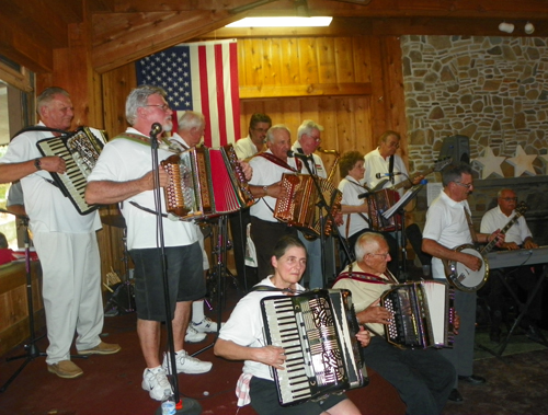 Polka accordion band jam