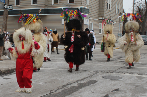 Red Devil and Kurenti lead the parade