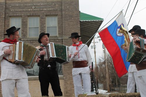 Slovenian band at Cleveland Kurentovanje Parade