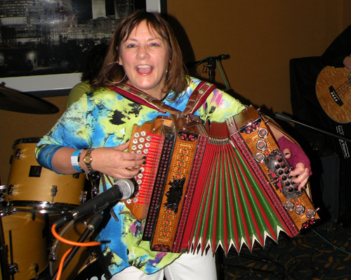 Kathy Zamejc Vogt of St. Catherines, Ontario, brought a busload of Slovenian music fans to the Polka Hall of Fame Thanksgiving Polka Party weekend.