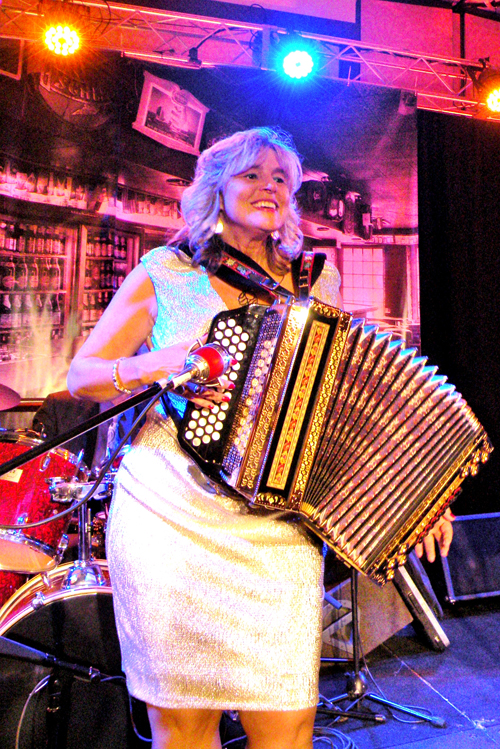 Linda Hochevar in the spotlight at the Polka Hall of Fame Polka Party Weekend