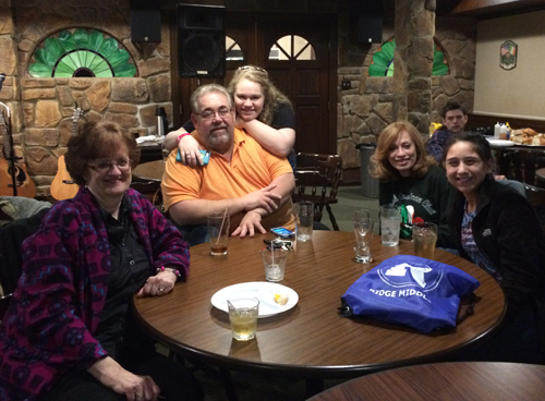 Karen O'Donnell(Manager of Slovenian Society Home Euclid), Gary and Liz Smrdel, Sue Srnick, Anna Horabic