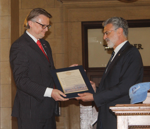 Jure Zmauc and Mayor Frank Jackson